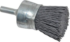 Osborn - 120 Grit, 1" Brush Diam, End Brush - Fine Grade, 1/4" Diam Shank, 9,000 Max RPM - Industrial Tool & Supply