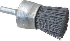 Osborn - 320 Grit, 1" Brush Diam, End Brush - Extra Fine Grade, 1/4" Diam Shank, 9,000 Max RPM - Industrial Tool & Supply