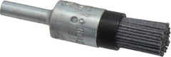 Osborn - 120 Grit, 1/2" Brush Diam, End Brush - Fine Grade, 1/4" Diam Shank, 9,000 Max RPM - Industrial Tool & Supply