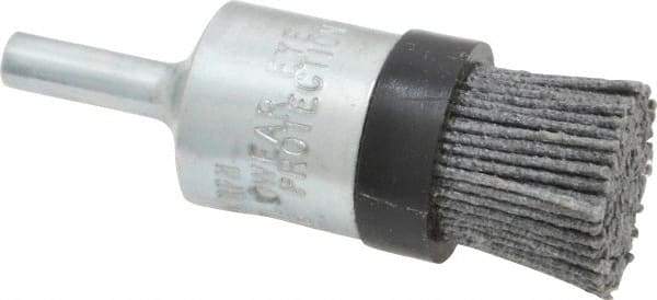 Osborn - 80 Grit, 3/4" Brush Diam, End Brush - Medium Grade, 1/4" Diam Shank, 9,000 Max RPM - Industrial Tool & Supply