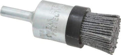 Osborn - 80 Grit, 3/4" Brush Diam, End Brush - Medium Grade, 1/4" Diam Shank, 9,000 Max RPM - Industrial Tool & Supply