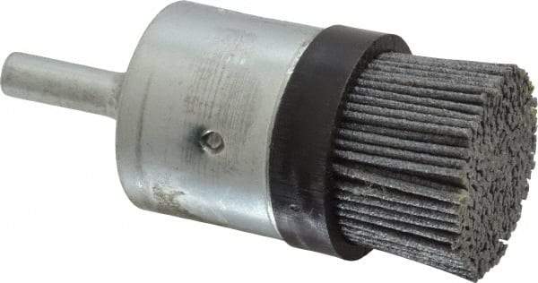 Osborn - 120 Grit, 1" Brush Diam, End Brush - Fine Grade, 1/4" Diam Shank, 9,000 Max RPM - Industrial Tool & Supply