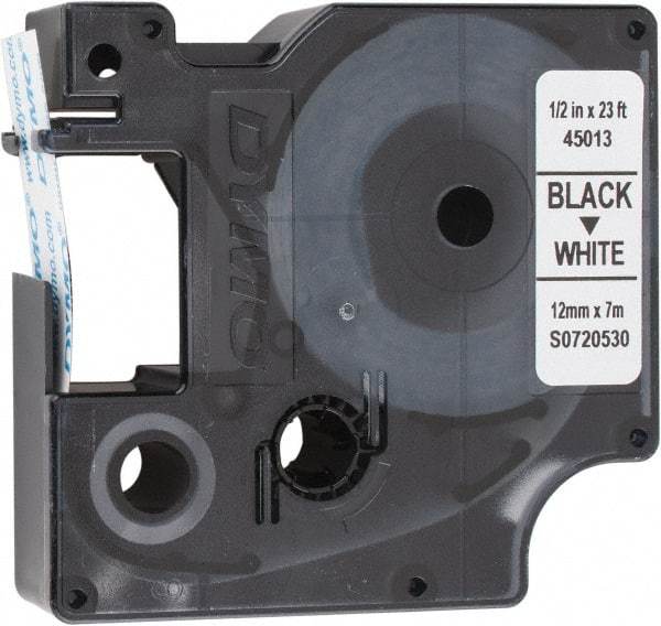 Dymo - 276" Long, Black Label Tape - 23' Long - Industrial Tool & Supply