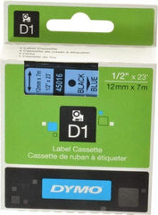 Dymo - 276" Long, Black Label Tape - 23' Long - Industrial Tool & Supply