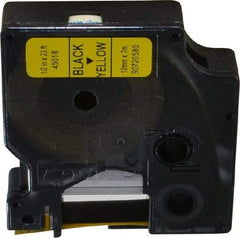 Dymo - 276" Long, Black Label Tape - 23' Long - Industrial Tool & Supply