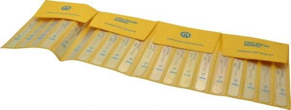 Precision Brand - 20 Piece, 0.001 to 0.03" Thick, Parallel Feeler Gage Set - 5" Leaf Length, 1/2" Wide, Brass - Industrial Tool & Supply