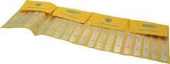 Precision Brand - 20 Piece, 0.001 to 0.03" Thick, Parallel Feeler Gage Set - 5" Leaf Length, 1/2" Wide, Brass - Industrial Tool & Supply