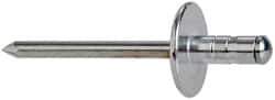 RivetKing - Size 62-64 Large Flange Head Aluminum Multi Grip Blind Rivet - Steel Mandrel, 0.062" to 1/4" Grip, 0.612" Head Diam, 0.192" to 0.196" Hole Diam, 0.519" Length Under Head, 3/16" Body Diam - Industrial Tool & Supply