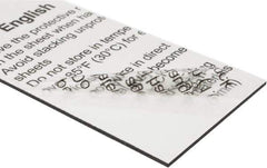 Gravotech - 8 Inch Long x 2 Inch High, Plastic Engraving Stock - White and Black - Industrial Tool & Supply