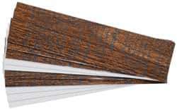 Gravotech - 8 Inch Long x 2 Inch High, Plastic Engraving Stock - Light Walnut and White - Industrial Tool & Supply