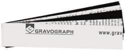 Gravotech - 10 Inch Long x 2 Inch High, Plastic Engraving Stock - White and Black - Industrial Tool & Supply