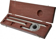 Starrett - 7, 12 Inch Long Blade, 360° Max Measurement, Bevel Protractor - Accuracy up to 0.08°, 0.08° Dial Graduation - Industrial Tool & Supply