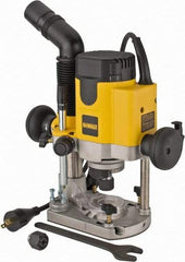 DeWALT - 8,000 to 24,000 RPM, 2 HP, 10 Amp, Plunge Base Electric Router - 1/4 and 1/2 Inch Collet - Industrial Tool & Supply