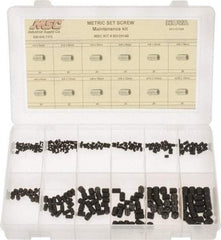 Value Collection - 280 Piece, M3 to M10, Alloy Steel Set Screw Assortment - Socket Cap Head, Hex Socket Drive, 5 to 12mm Long - Industrial Tool & Supply