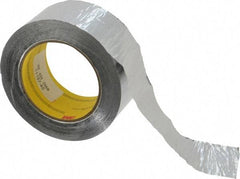 3M - 2" x 55m Silver Foil Tape - 4.6 mil, Acrylic Adhesive, Aluminum Foil Backing, 30 Lb/ln Tensile Strength, -65.2°F to 300°F, Series 425 - Industrial Tool & Supply