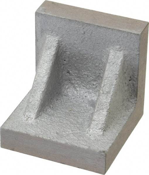 Interstate - 2" Wide x 2" Deep x 2" High Cast Iron Machined Angle Plate - Standard Plate, Flat Surface, Double Web, Single Plate - Industrial Tool & Supply