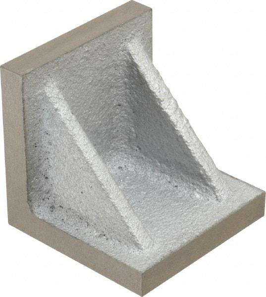 Interstate - 3" Wide x 3" Deep x 3" High Cast Iron Machined Angle Plate - Standard Plate, Flat Surface, Double Web, Single Plate - Industrial Tool & Supply