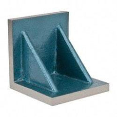 Interstate - 8" Wide x 8" Deep x 8" High Cast Iron Machined Angle Plate - Standard Plate, Flat Surface, Double Web, Single Plate - Industrial Tool & Supply