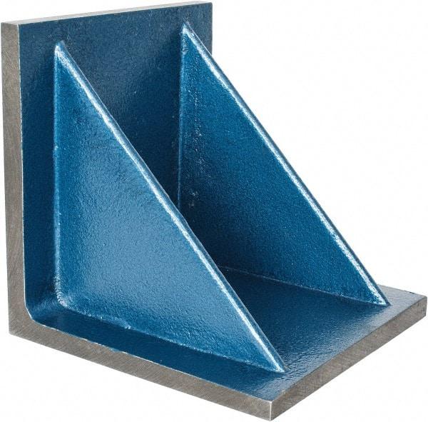 Interstate - 10" Wide x 10" Deep x 10" High Cast Iron Machined Angle Plate - Standard Plate, Flat Surface, Double Web, Single Plate - Industrial Tool & Supply