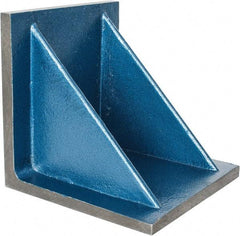 Interstate - 10" Wide x 10" Deep x 10" High Cast Iron Machined Angle Plate - Standard Plate, Flat Surface, Double Web, Single Plate - Industrial Tool & Supply
