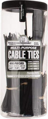 Thomas & Betts - 4 to 11 Inch Range, Black Cable Ties - 3 Inch Bundle Diameter, 18, 40 and 50 Lb. Strength, Nylon - Industrial Tool & Supply