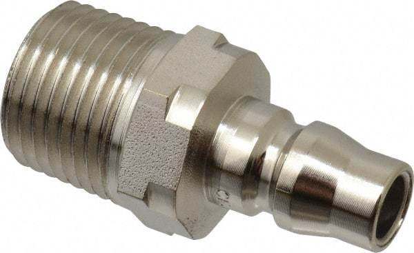 CEJN - 1/2 Male NPT Asian Pneumatic Hose Connector - Steel Zinc-Plated, 1/4" Body Diam - Industrial Tool & Supply