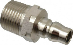 CEJN - 1/2 Male NPT Asian Pneumatic Hose Connector - Steel Zinc-Plated, 1/4" Body Diam - Industrial Tool & Supply