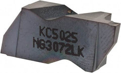 Kennametal - 3072NG K Grade KC5025, 1.83mm Cutting Width Carbide Grooving Insert - 2.39mm Max Depth of Cut, Left Hand, 0.19mm Corner Radius, TiAlN Finish - Industrial Tool & Supply