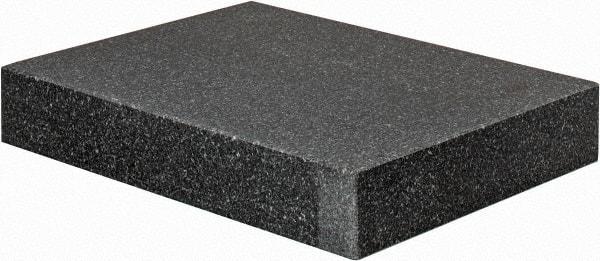 Value Collection - 12" Long x 9" Wide x 2" Thick, Granite Inspection Surface Plate - B Toolroom Grade, 0.0001" Unilateral Tolerance - Industrial Tool & Supply
