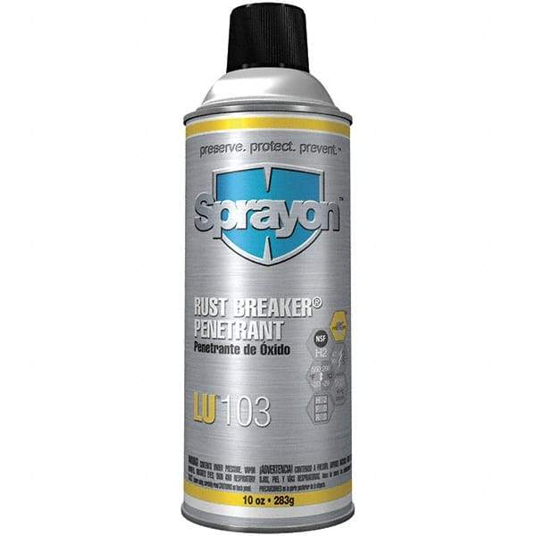 Sprayon - 10 oz Aerosol Penetrant - Light Amber, -20°F to 550°F, Food Grade - Industrial Tool & Supply