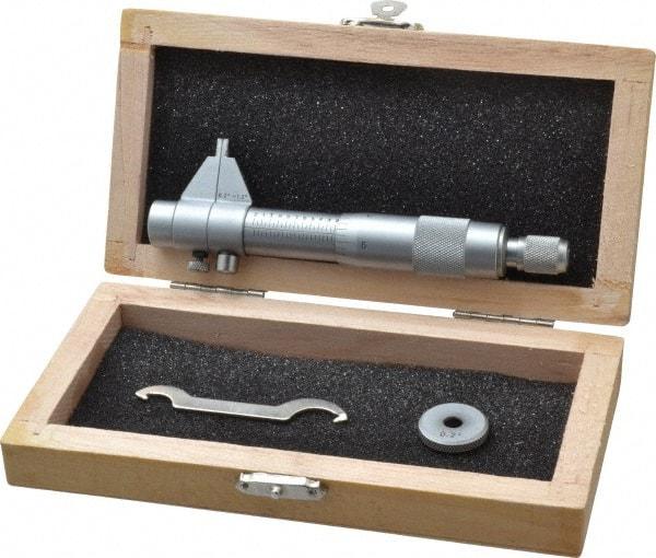 Value Collection - 0.2 to 1.2", Mechanical Inside Micrometer - 0.001" Graduation, 0.001" Accuracy, Ratchet Stop Thimble - Industrial Tool & Supply