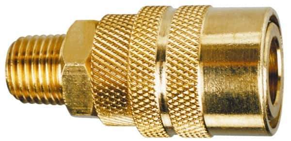 Made in USA - Hose Barb Pneumatic Hose Plug - Brass, 1/4" Body Diam, 1/4" Hose ID - Industrial Tool & Supply