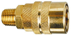 Made in USA - Hose Barb Pneumatic Hose Plug - Brass, 1/4" Body Diam, 1/4" Hose ID - Industrial Tool & Supply