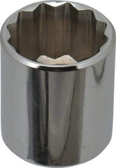 Blackhawk by Proto - 3/8" Drive, Standard Hand Socket - 12 Points, 1-13/64" OAL, Chrome Finish - Industrial Tool & Supply