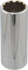 Blackhawk by Proto - 5/8", 3/8" Drive, Deep Hand Socket - 12 Points, 2-1/8" OAL, Chrome Finish - Industrial Tool & Supply
