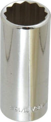 Blackhawk by Proto - 11/16", 3/8" Drive, Deep Hand Socket - 12 Points, 2-7/32" OAL, Chrome Finish - Industrial Tool & Supply