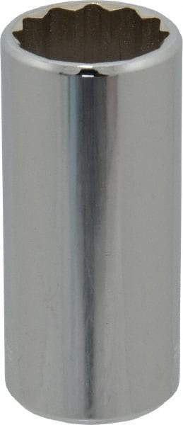 Blackhawk by Proto - 3/4", 3/8" Drive, Deep Hand Socket - 12 Points, 2-15/64" OAL, Chrome Finish - Industrial Tool & Supply