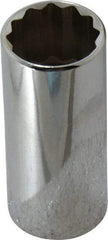 Blackhawk by Proto - 13/16", 3/8" Drive, Deep Hand Socket - 12 Points, 2-1/2" OAL, Chrome Finish - Industrial Tool & Supply