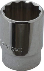 Blackhawk by Proto - 13/16", 1/2" Drive, Standard Hand Socket - 12 Points, 1-1/2" OAL, Chrome Finish - Industrial Tool & Supply