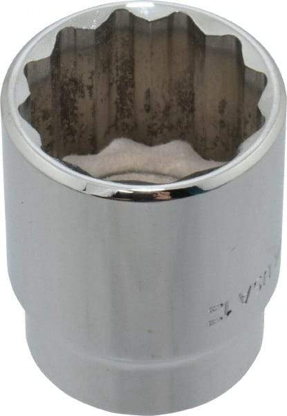 Blackhawk by Proto - 1", 1/2" Drive, Standard Hand Socket - 12 Points, 1-37/64" OAL, Chrome Finish - Industrial Tool & Supply