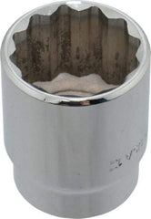 Blackhawk by Proto - 1", 1/2" Drive, Standard Hand Socket - 12 Points, 1-37/64" OAL, Chrome Finish - Industrial Tool & Supply