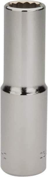 Blackhawk by Proto - 1/2", 1/2" Drive, Deep Hand Socket - 12 Points, 3-1/8" OAL, Chrome Finish - Industrial Tool & Supply