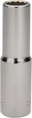 Blackhawk by Proto - 1/2", 1/2" Drive, Deep Hand Socket - 12 Points, 3-1/8" OAL, Chrome Finish - Industrial Tool & Supply