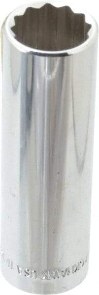 Blackhawk by Proto - 11/16", 1/2" Drive, Deep Hand Socket - 12 Points, 3-1/8" OAL, Chrome Finish - Industrial Tool & Supply