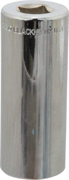 Blackhawk by Proto - 15/16", 1/2" Drive, Deep Hand Socket - 12 Points, 3-1/8" OAL, Chrome Finish - Industrial Tool & Supply