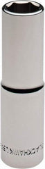 Blackhawk by Proto - 9/16", 1/2" Drive, Deep Hand Socket - 6 Points, 3-3/32" OAL, Chrome Finish - Industrial Tool & Supply