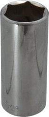 Blackhawk by Proto - 1", 1/2" Drive, Deep Hand Socket - 6 Points, 3-3/32" OAL, Chrome Finish - Industrial Tool & Supply
