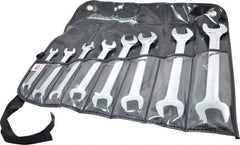 Blackhawk by Proto - 8 Piece, 1/4" to 1", Open End Wrench Set - Inch Measurement Standard, Full Polish Finish, Comes in Vinyl Roll - Industrial Tool & Supply