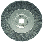 4" Diameter - 3/8-1/2" Arbor Hole - Crimped Stainless Straight Wheel - Industrial Tool & Supply