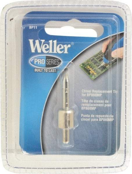 Weller - 1/32 Inch Point, 1/8 Inch Tip Diameter, Soldering Iron Chisel Tip - Series BP, For Use with Soldering Iron - Exact Industrial Supply